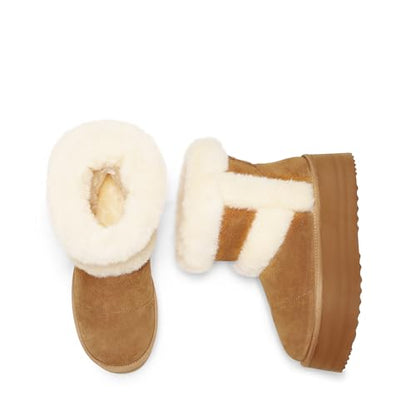 DREAM PAIRS Winter Platform Fur Boots for Women