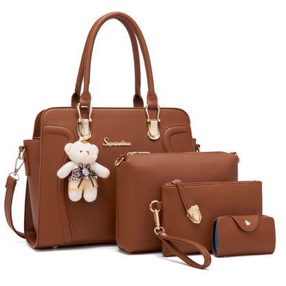 Women's Fashion Handbags Set 4pcs