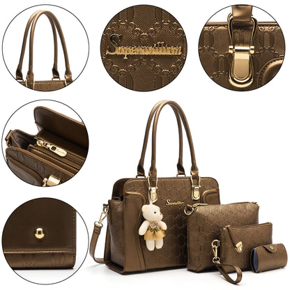 Women's Fashion Handbags Set 4pcs