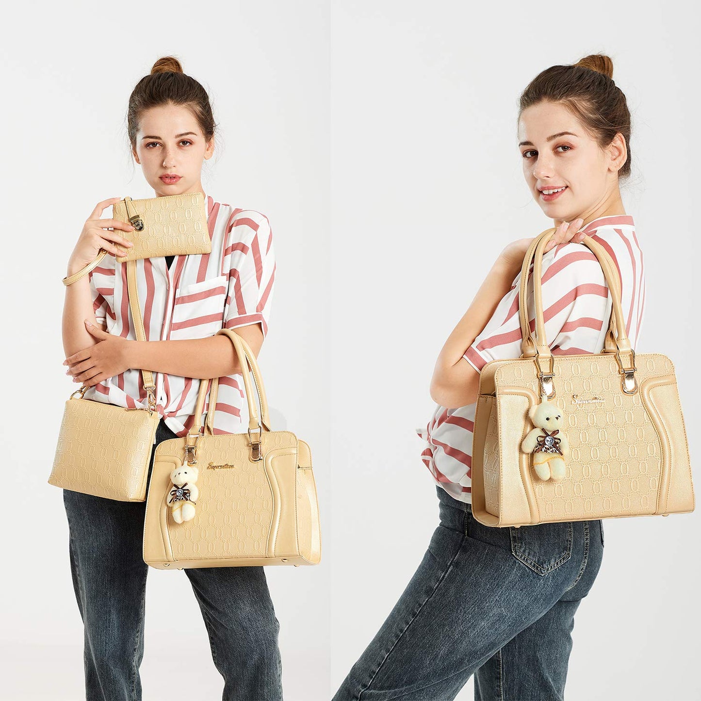 Women's Fashion Handbags Set 4pcs