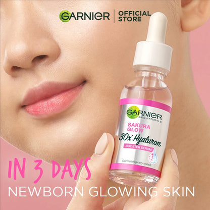 GARNIER SAKURA GLOW 30X HYALURONIC BOOSTER MOISTURIZING SERUM